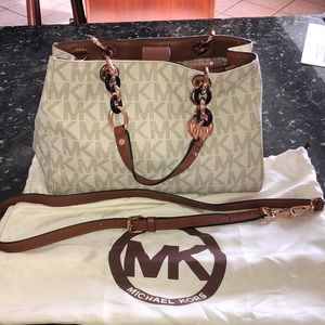 Rose Gold and Tortoise Shell Michael Kors Handbag